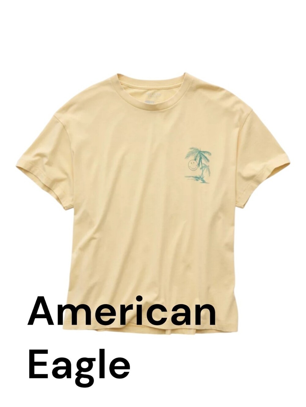 New! American Eagle x Smiley Graphic Tee Shrunken Fit XL  Unisex - Picture 9 of 9